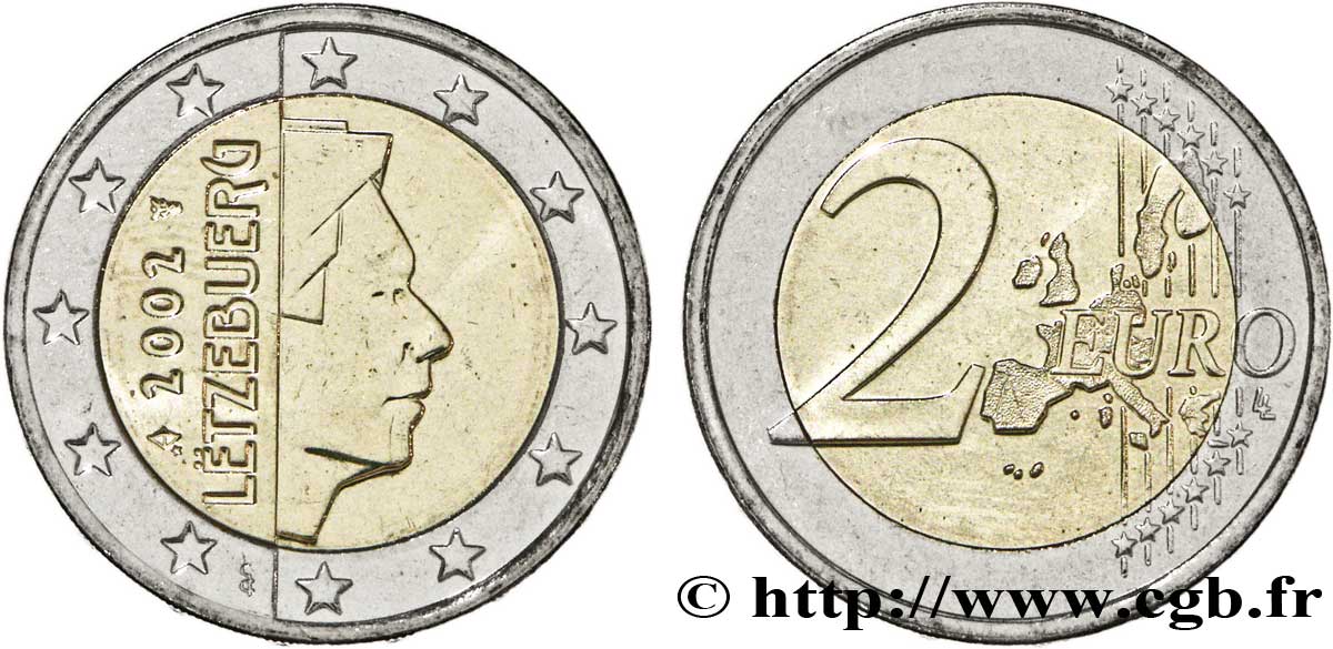 LUXEMBOURG 2 Euro GRAND DUC HENRI  2002 MS