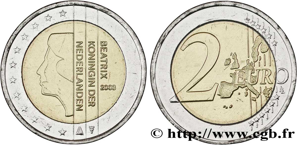 PAYS-BAS 2 Euro BEATRIX tranche A 2003 SPL63