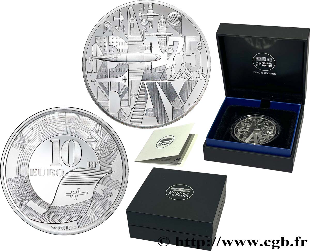 FRANCIA Belle Epreuve - 10 Euro D-Day 2019 BE