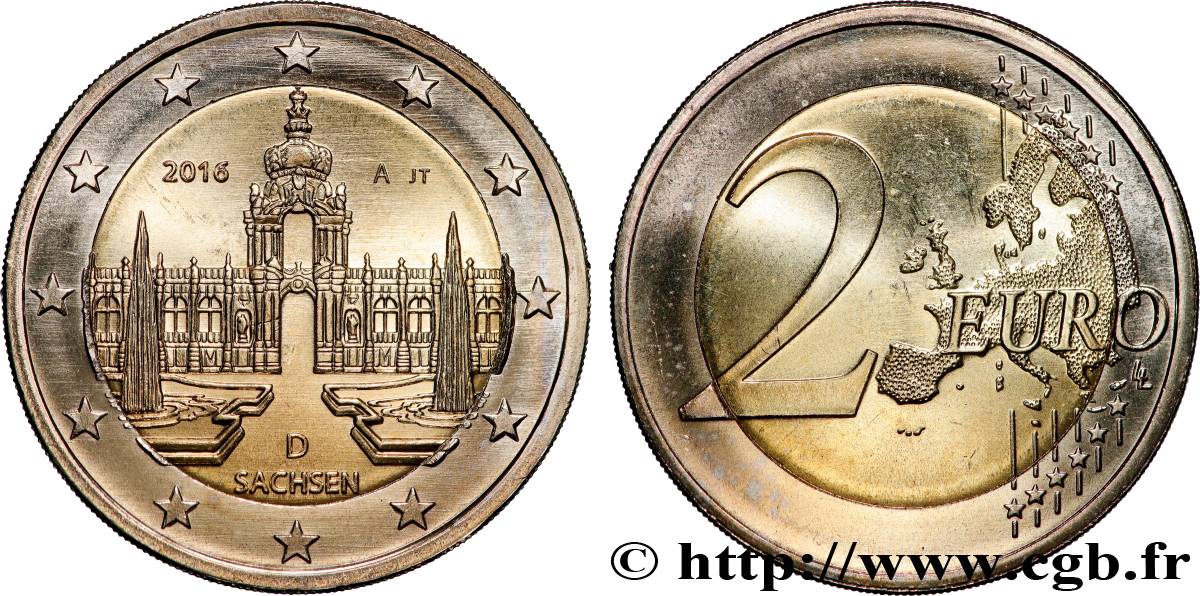 ALEMANIA 2 Euro SAXE - PALAIS ZWINGER - Berlin - A 2016 SC