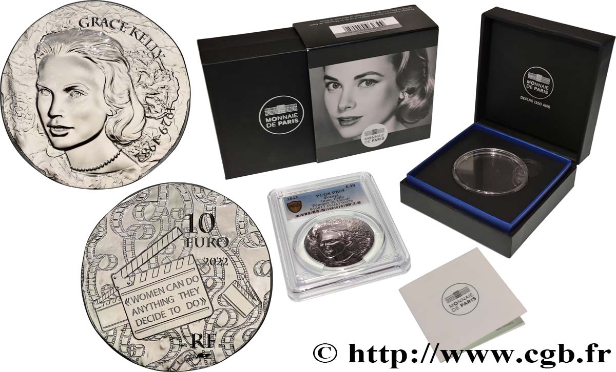 FRANCIA BELLE EPREUVE 10 Euro GRACE KELLY 2022 