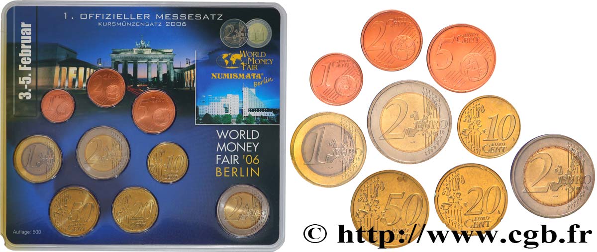 ALLEMAGNE SÉRIE Euro BRILLANT UNIVERSEL - Salon de Berlin - World Money Fair 2006 BU