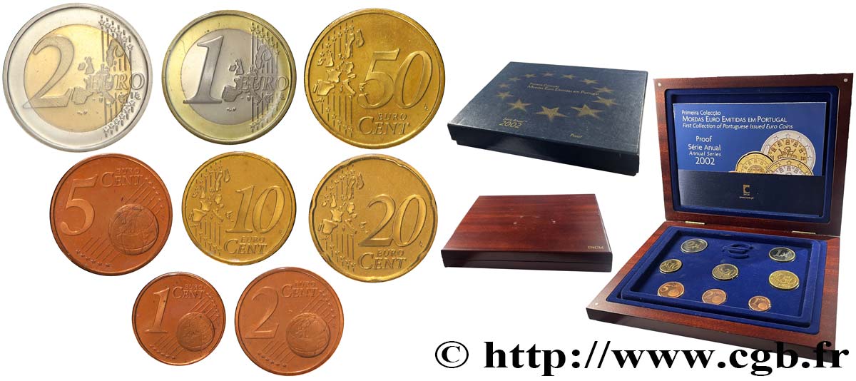 PORTUGAL COFFRET Euro BELLE ÉPREUVE 2002 Proof set