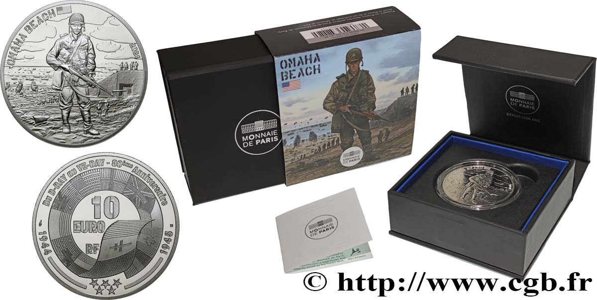 FRANCE BELLE EPREUVE 10 Euro OMAHA BEACH 2024 BE
