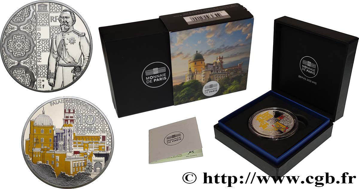 FRANCE BELLE EPREUVE 10 Euro UNESCO - PALAIS NATIONAL DE PENA 2023 BE