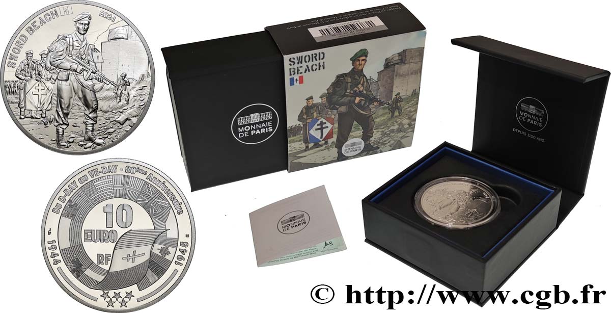FRANCE BELLE EPREUVE 10 Euro SWORD BEACH 2024 BE