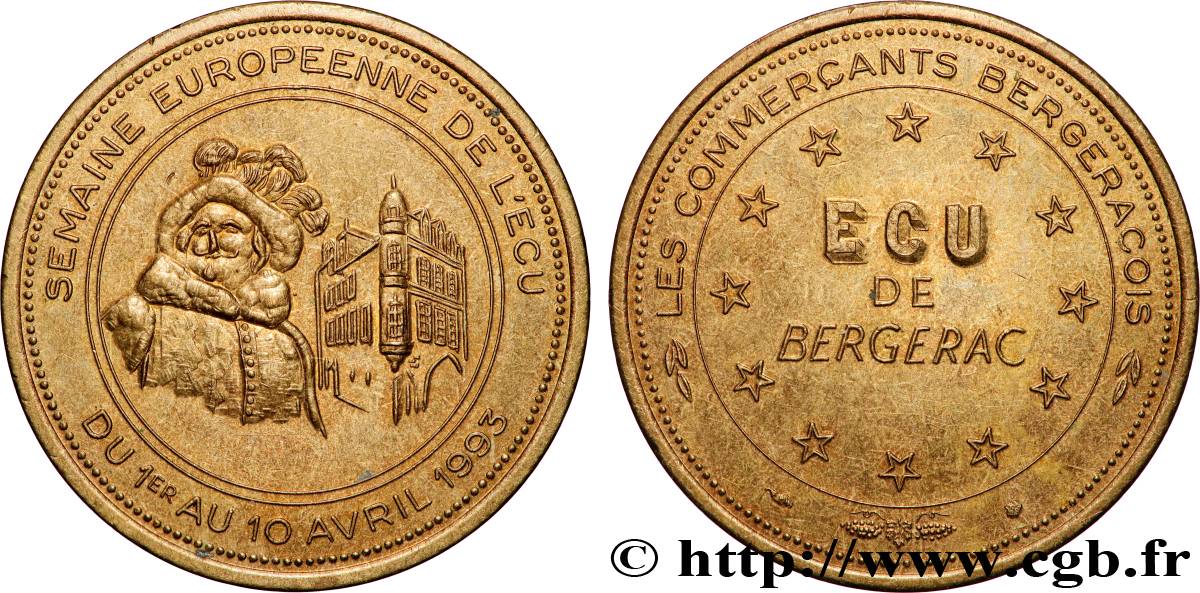 FRANCIA 1 Écu de Bergerac (1er - 10 avril 1993) 1993 MBC+