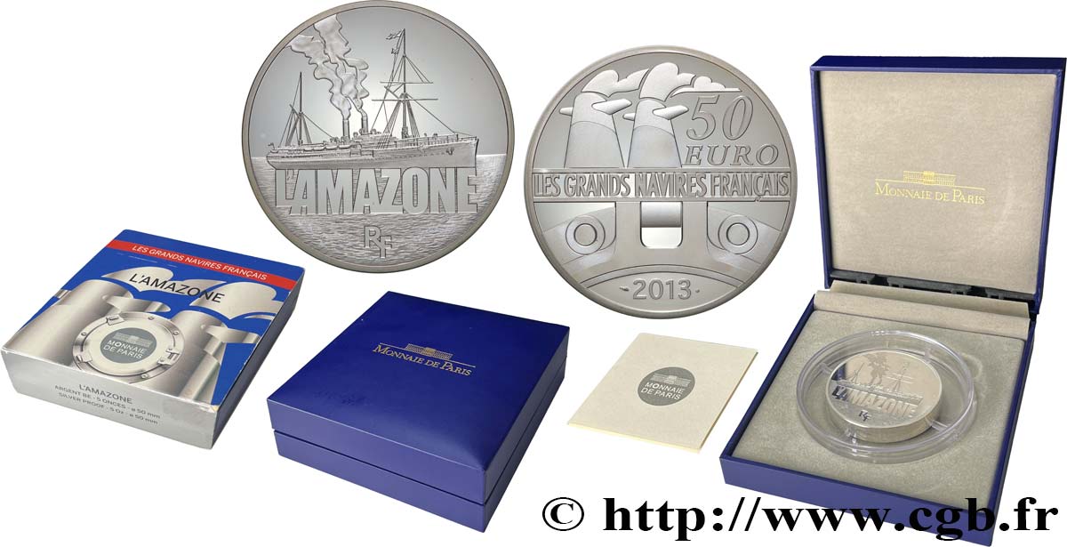 FRANCE Belle Épreuve 50 Euro L’AMAZONE 2013 BE