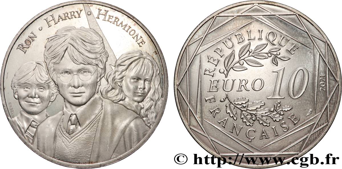 FRANCE 10 Euro HARRY POTTER - HARRY . RON . HERMIONE 2021 SPL