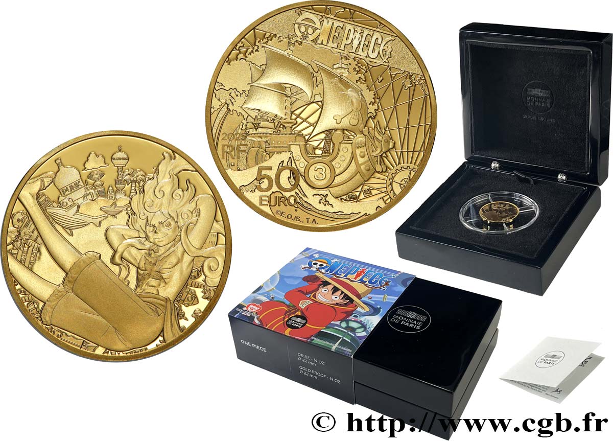 FRANCE BELLE EPREUVE 1/4 oz - 50 Euro ONE PIECE 2025 BE
