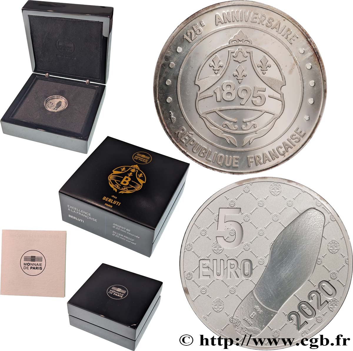 FRANCE Belle Epreuve 5 Euro BERLUTI 2020 Proof set