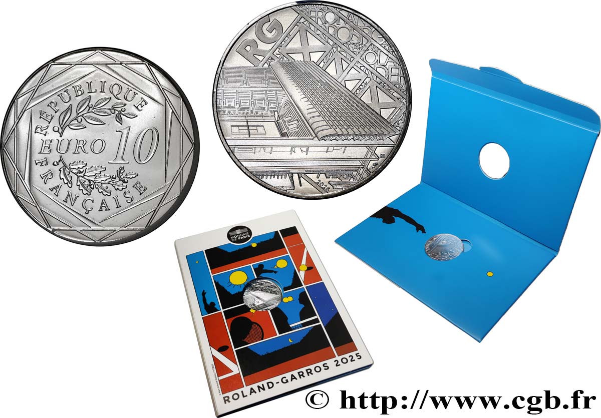 FRANCE 10 Euro ROLLAND GARROS 2025 MS