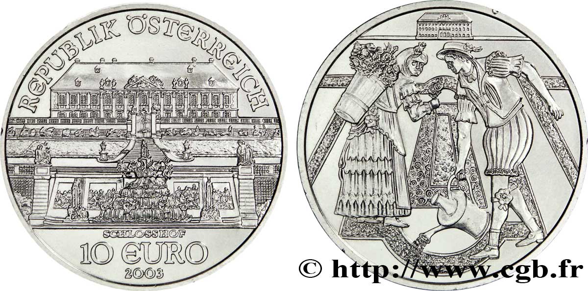 ÖSTERREICH 10 Euro CHÂTEAU DE HOF 2003