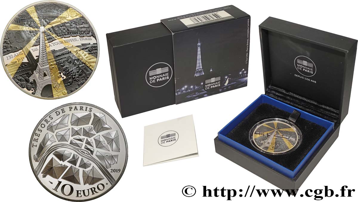 FRANCE Belle Épreuve 10 Euro TOUR EIFFEL 2019 BE