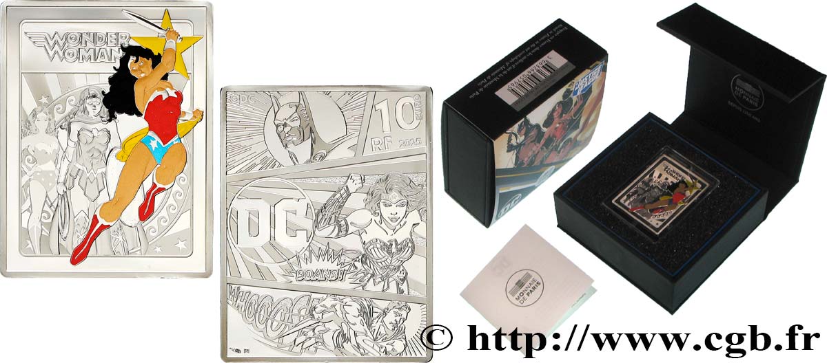 FRANCE BELLE EPREUVE 10 Euro JUSTICE LEAGUE - WONDER WOMAN 2025 Proof set
