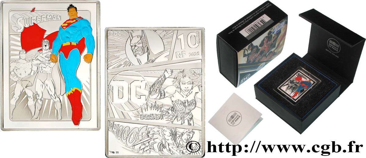 FRANCE BELLE EPREUVE 10 Euro JUSTICE LEAGUE - SUPERMAN 2025 Proof set
