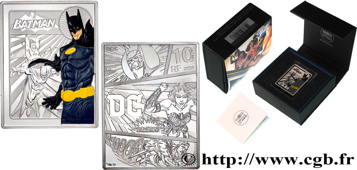 FRANCE BELLE EPREUVE 10 Euro JUSTICE LEAGUE - BATMAN 2025 Proof set