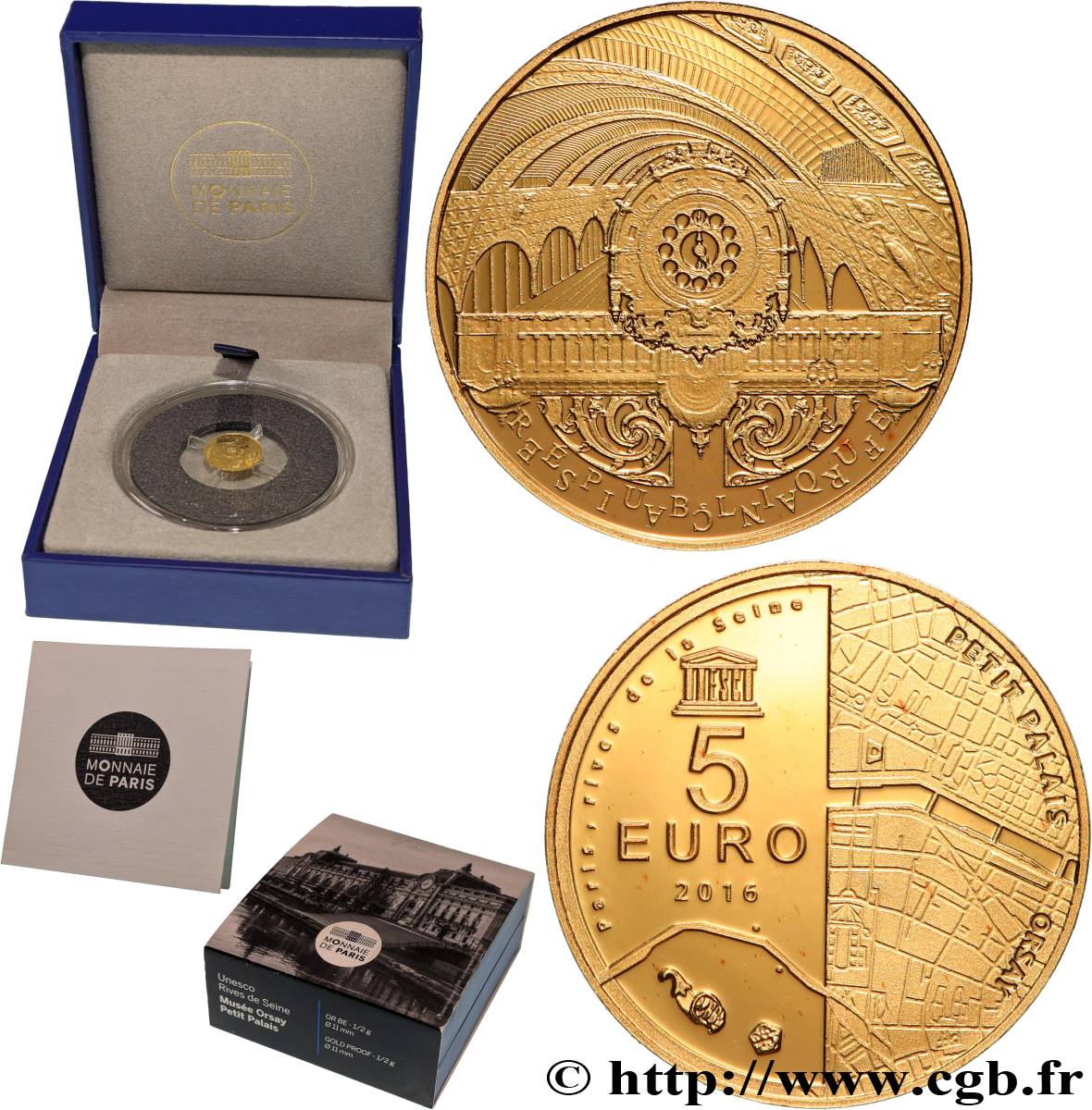 FRANCE Belle Épreuve 5 Euro RIVES DE SEINE 2016 BE