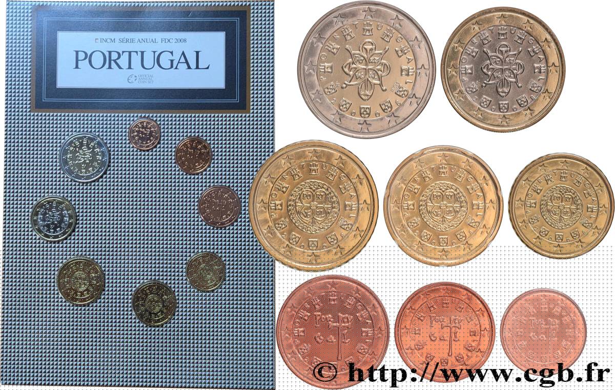 PORTUGAL SÉRIE Euro FDC 2008 FDC