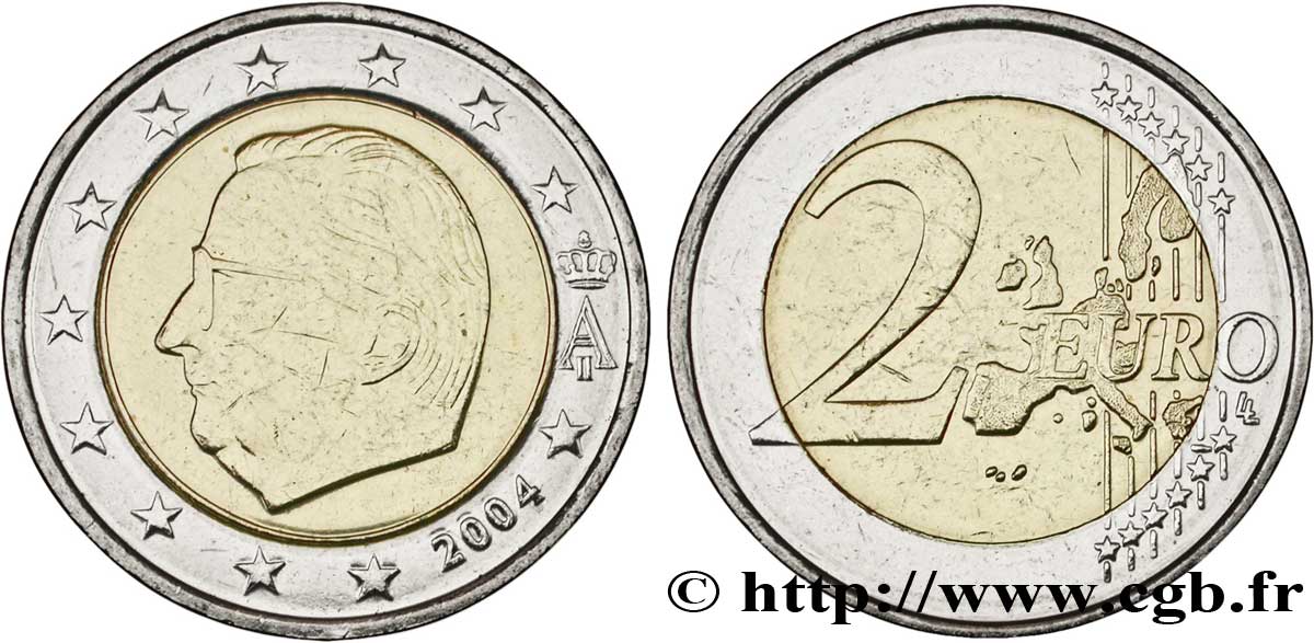 BELGIQUE 2 Euro ALBERT II tranche B 2004 SPL63