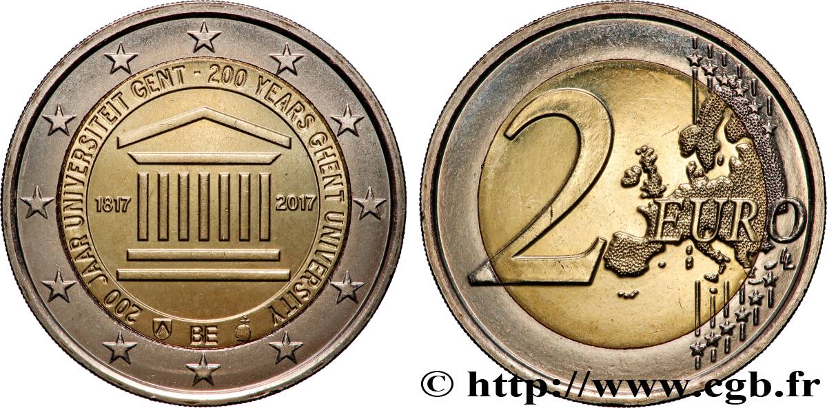 BELGIUM 2 Euro UNIVERSITÉ DE GENT 2017 MS