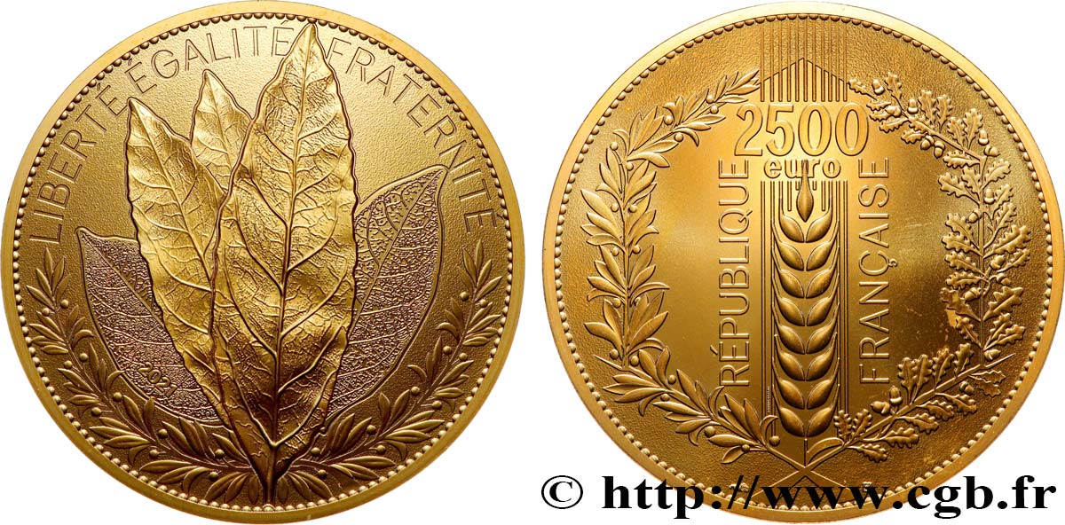 FRANCE 2500 Euro LAURIER 2021 MS