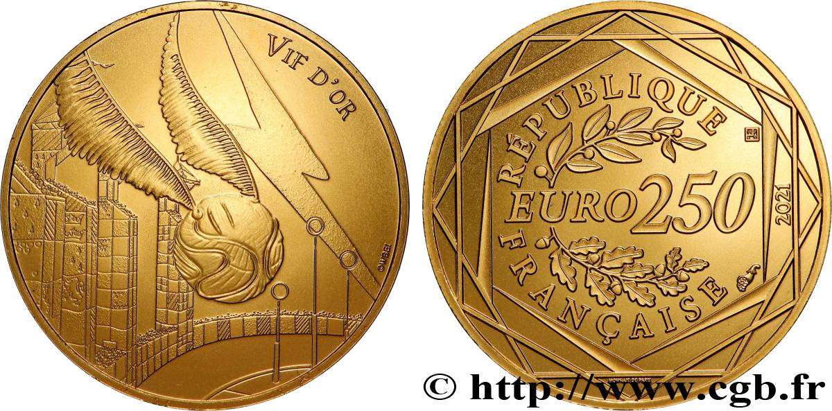 FRANCE 250 Euro Harry Potter (or) 2021 Brilliant Uncirculated