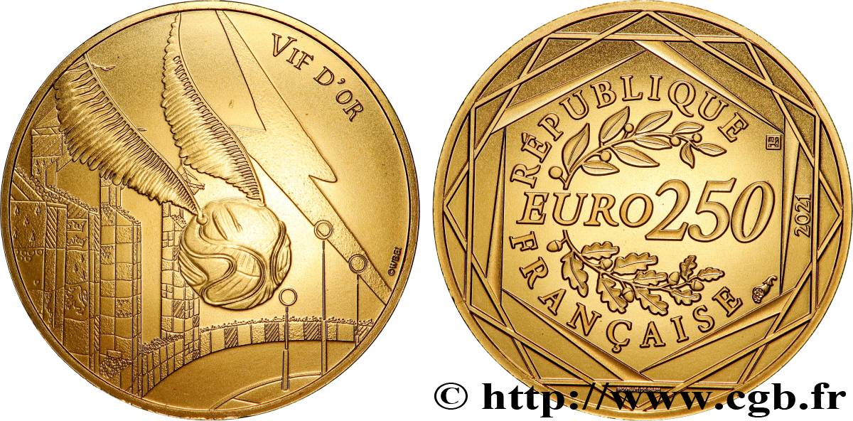 FRANCE 250 Euro Harry Potter (or) 2021 Brilliant Uncirculated
