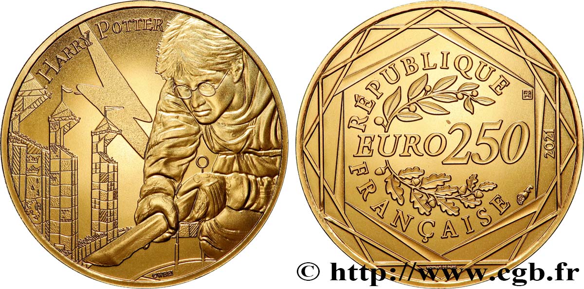 FRANCE 250 Euro Harry Potter - QUIDDITCH 2021 Brilliant Uncirculated