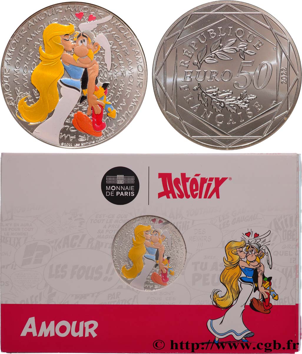 FRANCE 50 Euro ASTÉRIX - AMOUR 2022 MS