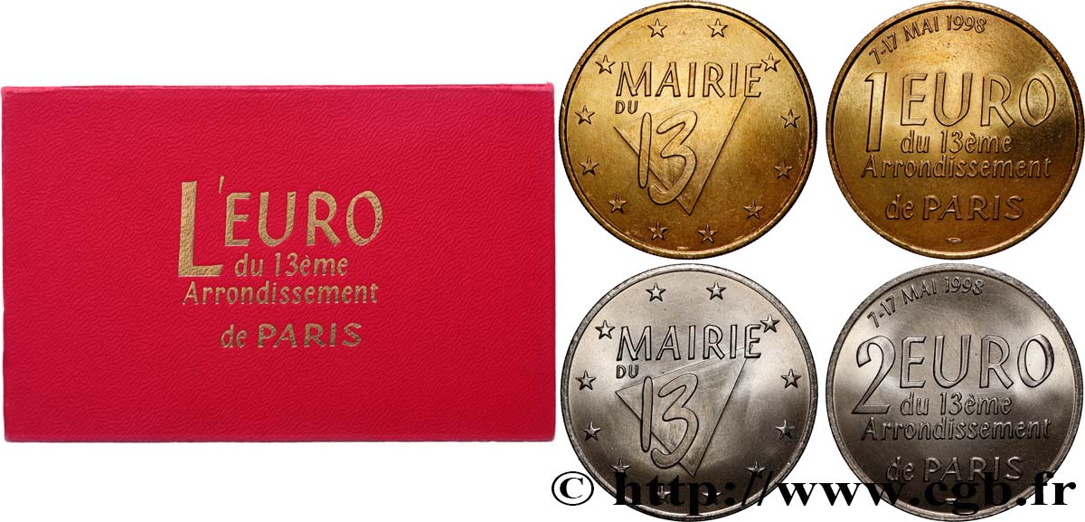 FRANCE Coffret 1 et 2 Euro de Paris 1998 MS