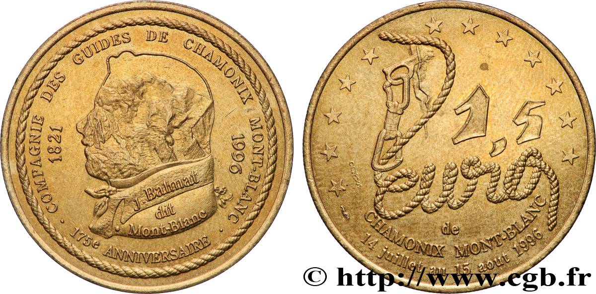 FRANCIA 1,5 Euro de Chamonix Mont-Blanc (14 juillet - 15 août 1996) 1996 MS