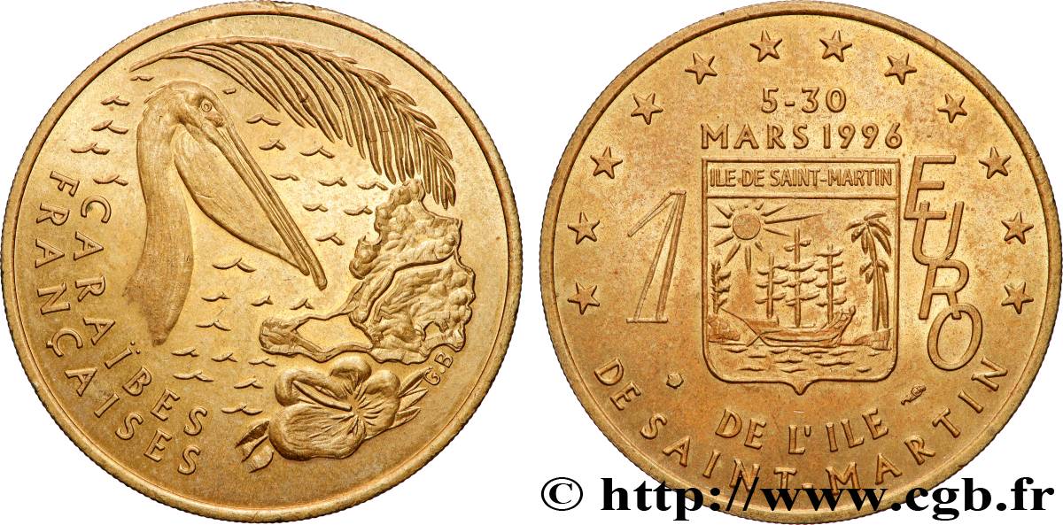 FRANCE 1 Euro de L’Ile de Saint-Martin (5 - 30 mars 1996) 1996 MS