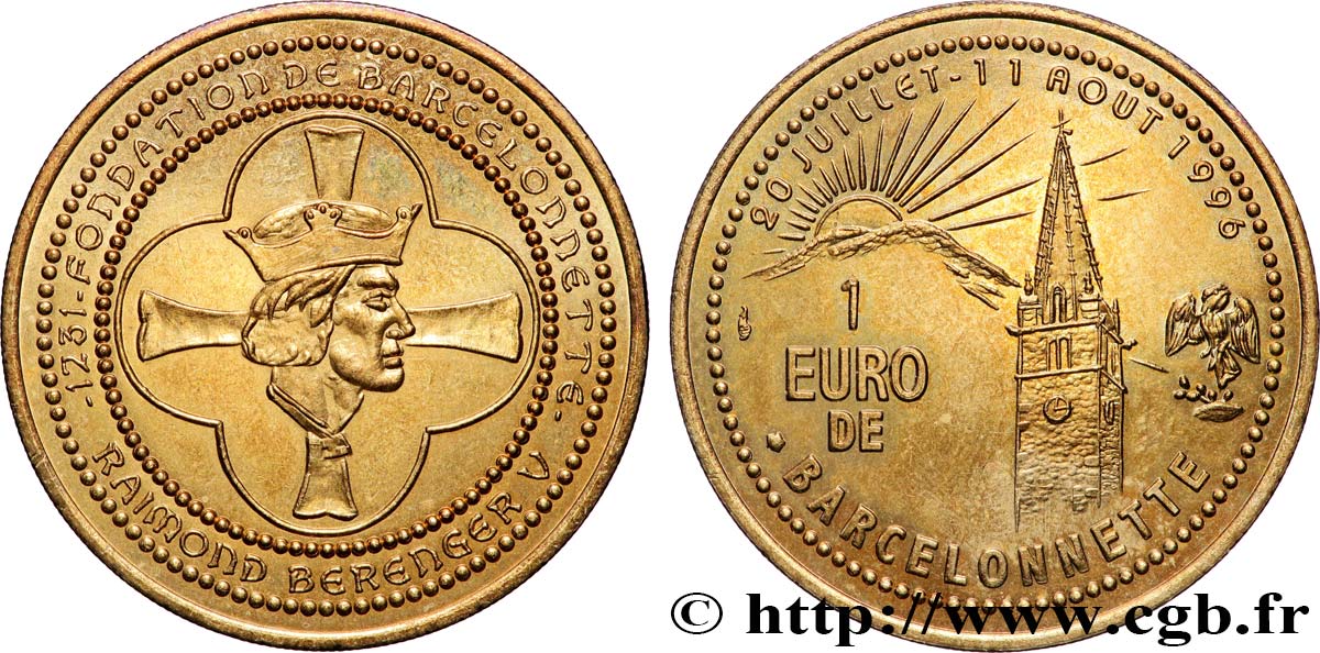 FRANCE 1 Euro de Barcelonnette (20 juillet - 11 août 1996) 1996 MS