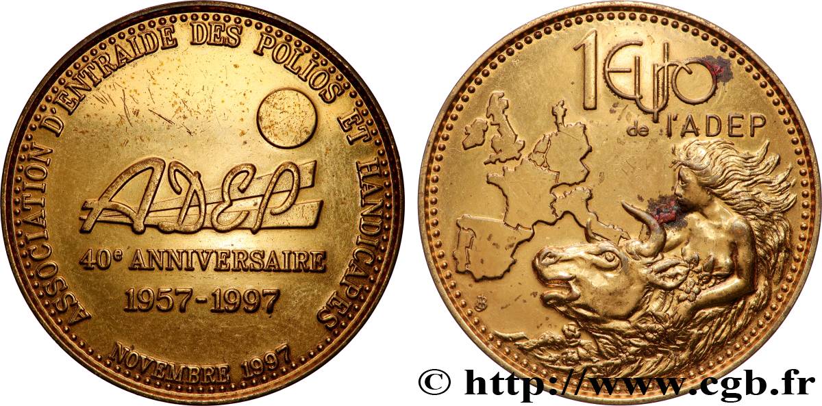 FRANCE 1 Euro de l’ADEP 1997 AU