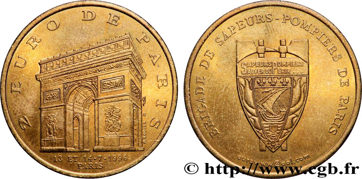 FRANCIA 2 Euro de Paris (13 et 14 juillet 1996) - Brigade des sapeurs-pompiers de Paris 1996 SPL