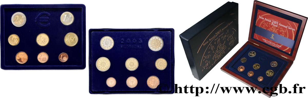 PORTUGAL COFFRET Euro BELLE ÉPREUVE 2003 Lisbonne