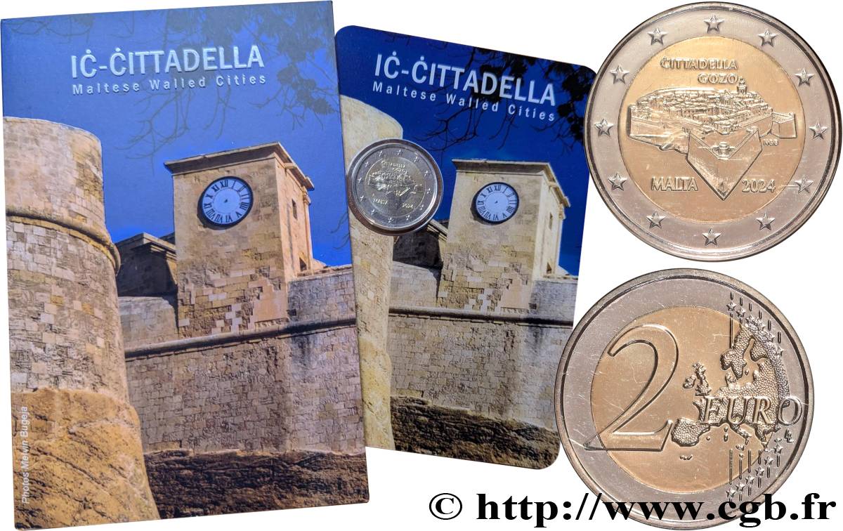 MALTE Blister BU 2 Euro CITADELLE DE GOZO 2024 BU