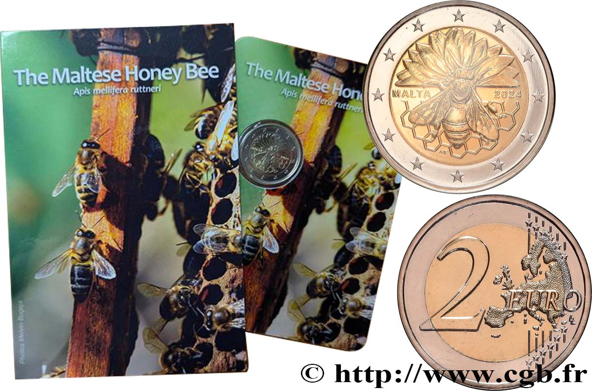 MALTA Blister BU 2 Euro L’ABEILLE MALTAISE 2024 BU