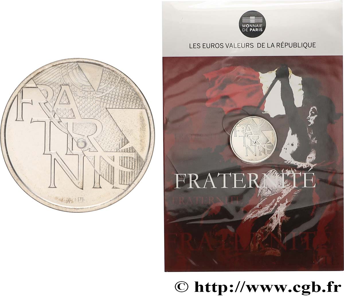 FRANCE Blister 5 Euro LA FRATERNITÉ 2013 MS