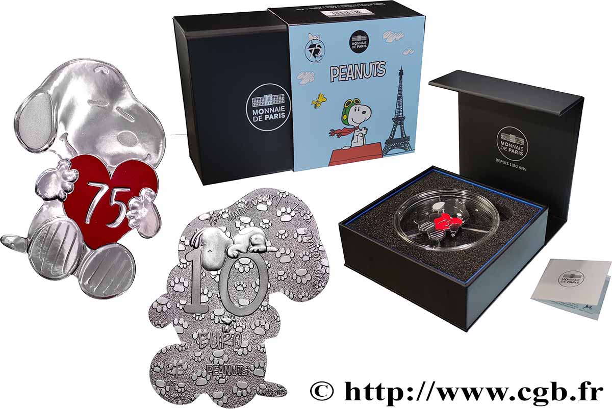 FRANCE Belle Epreuve 10 Euro 75 ANS DE SNOOPY 2025 Proof set