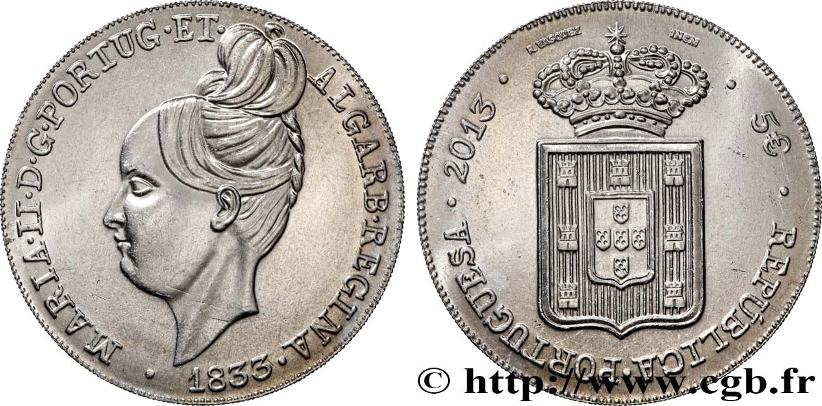 PORTUGAL 5 Euro MARIE II DU PORTUGAL 2013 MS
