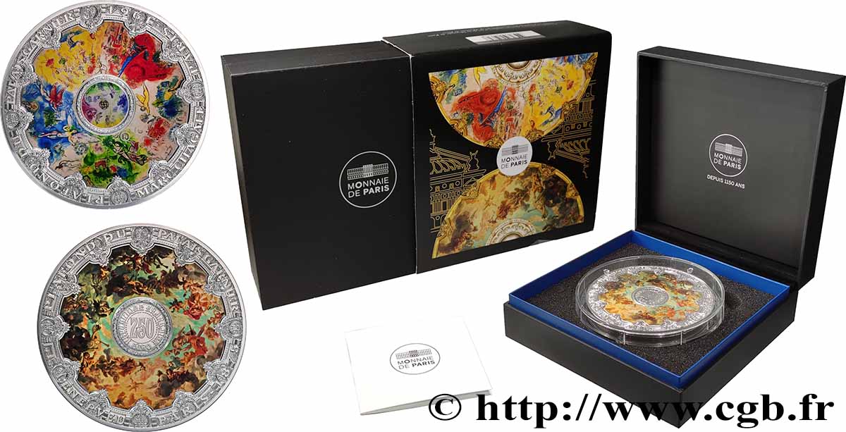 FRANCE BRILLANT UNIVERSELLE 250 Euro PLAFONDS DU PALAIS GARNIER  2025 Proof set