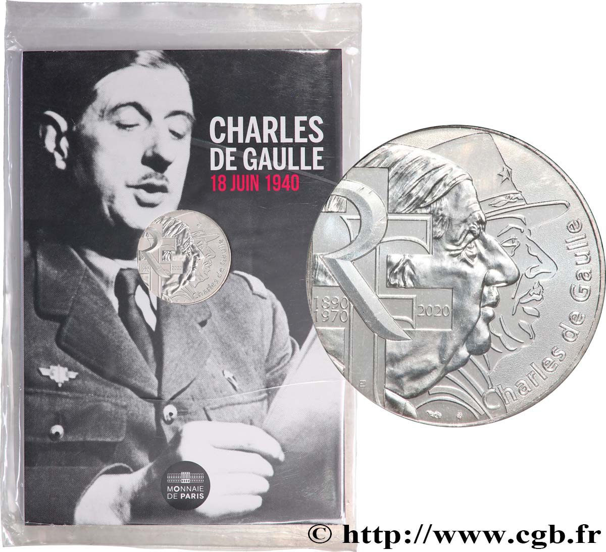 FRANCE 10 euro - CHARLES DE GAULLE - 80 ANS DE L’APPEL DU 18 JUIN  2020 FDC