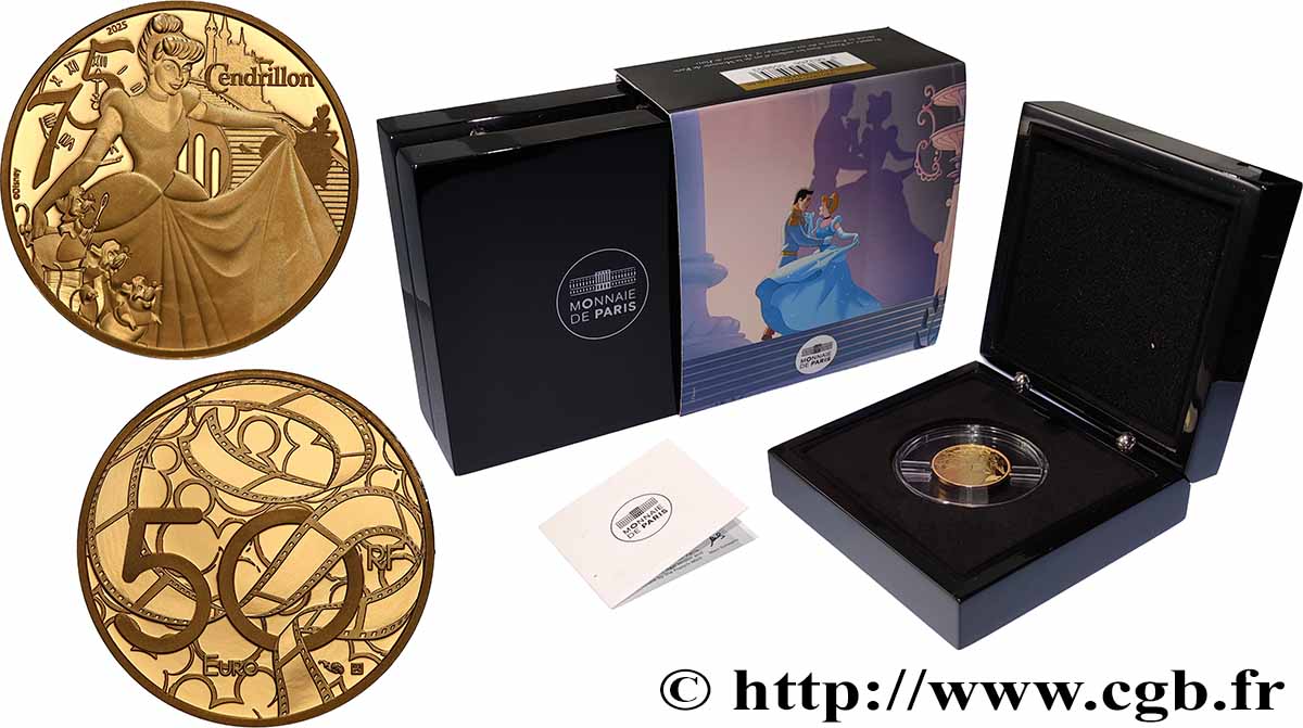 FRANCE BELLE EPREUVE 50 Euro (1/4 oz or) CENDRILLON 2025 BE