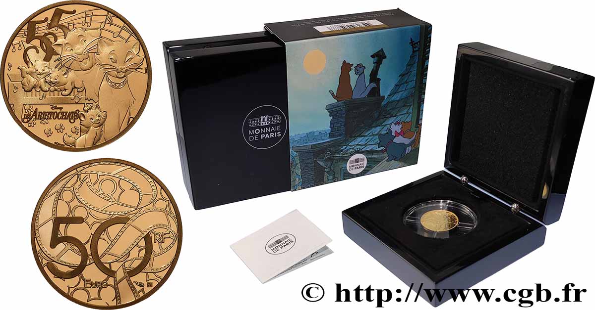FRANCE BELLE EPREUVE 50 Euro (1/4 oz or) LES ARISTOCHATS 2025 BE