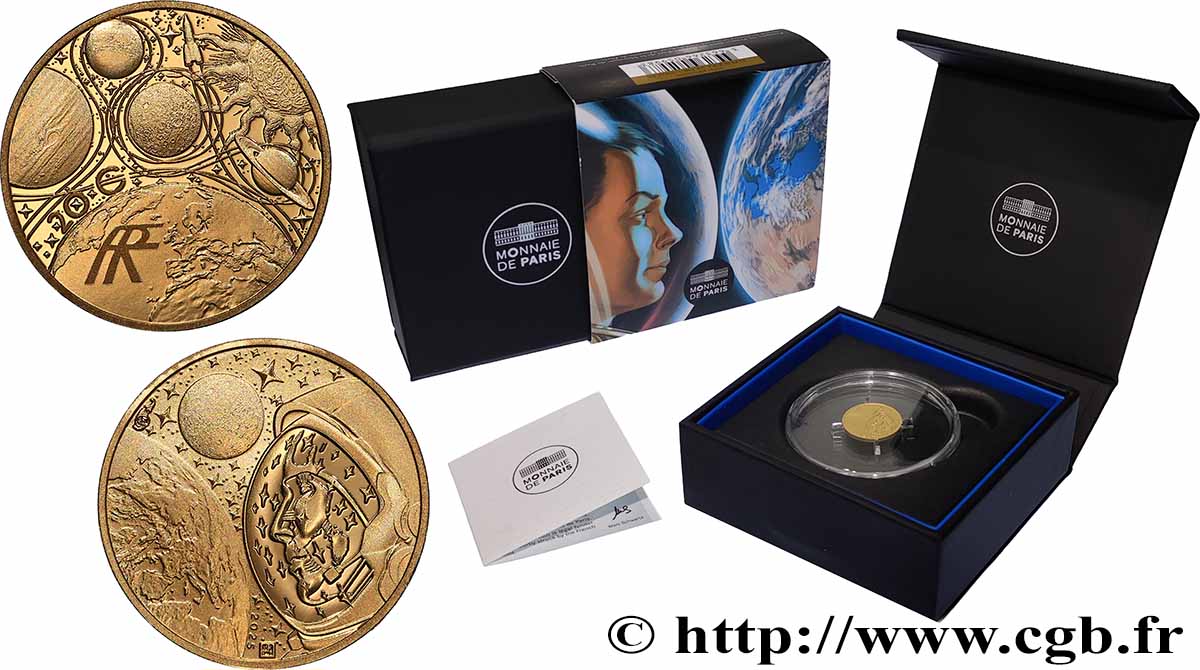 FRANCE BELLE EPREUVE 20 Euro (or 1/10 oz) L’ODYSSÉE SPATIALE AVEC THOMAS PESQUET 2025 BE