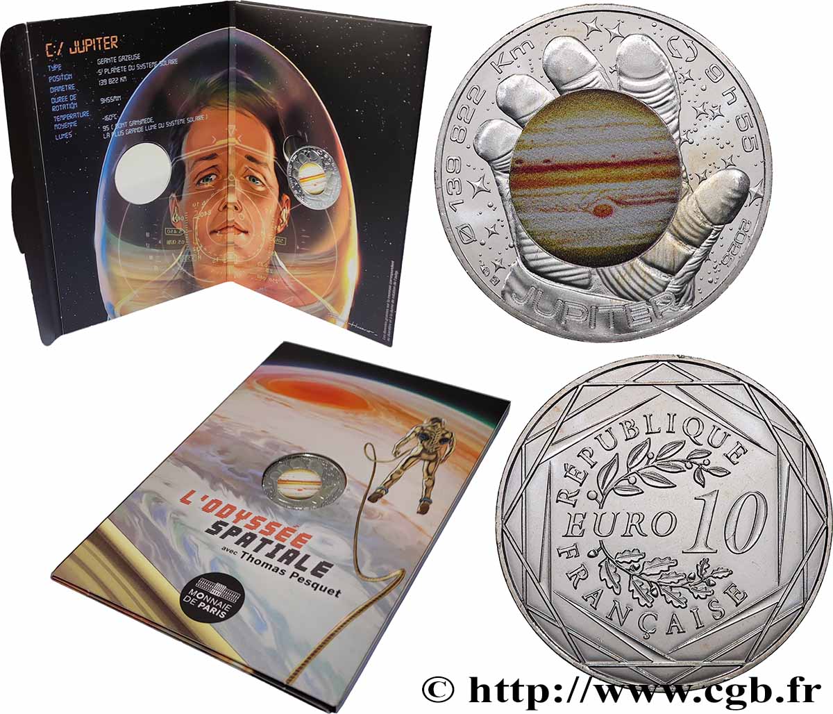 FRANCE 10 Euro JUPITER - L’ODYSSÉE SPATIALE AVEC THOMAS PESQUET 2025 BU