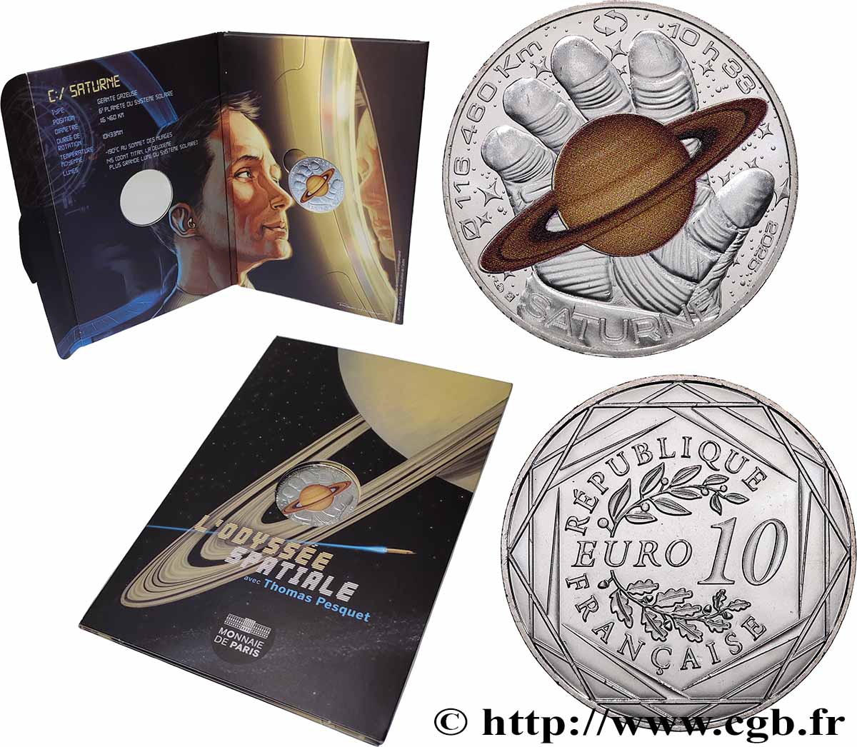 FRANCE 10 Euro SATURNE - L’ODYSSÉE SPATIALE AVEC THOMAS PESQUET 2025 BU