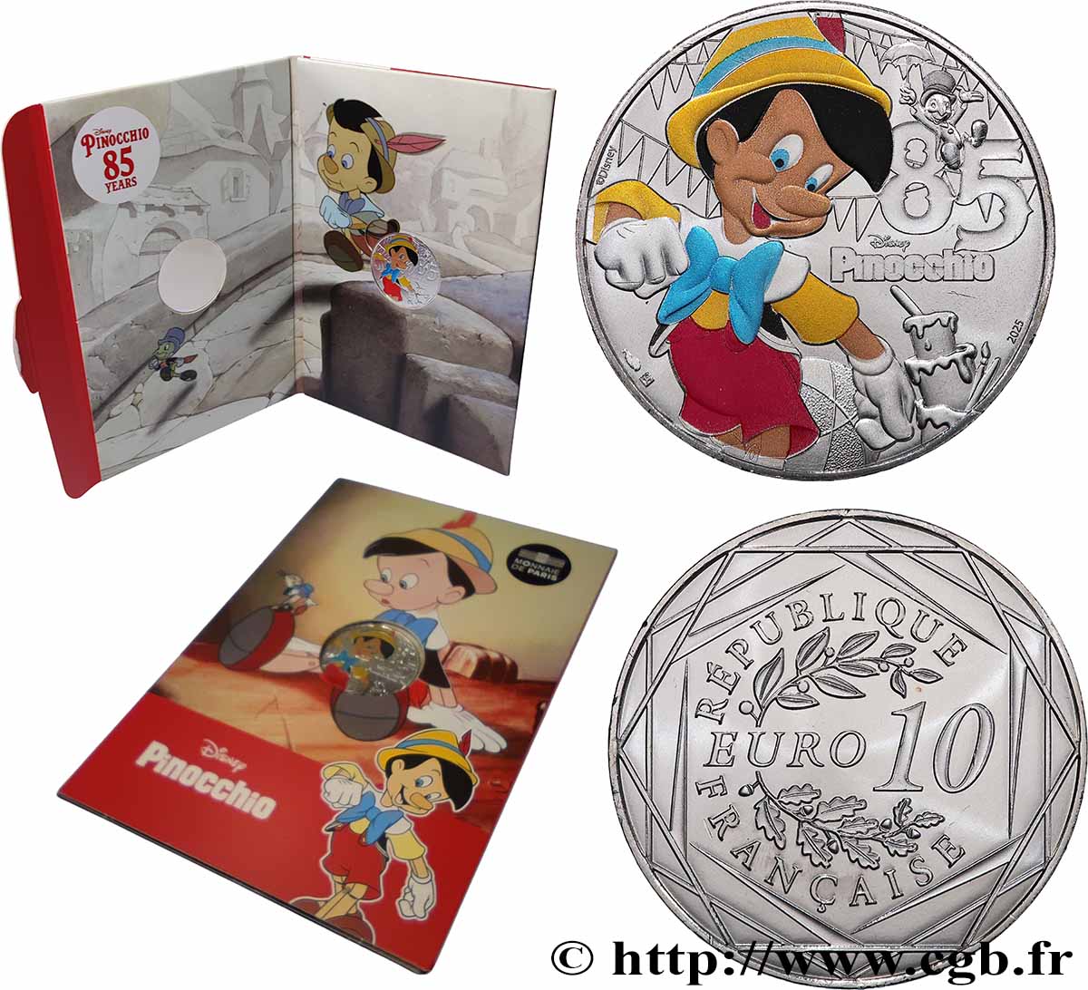 FRANCE 10 Euro PINOCCHIO 2025 BU